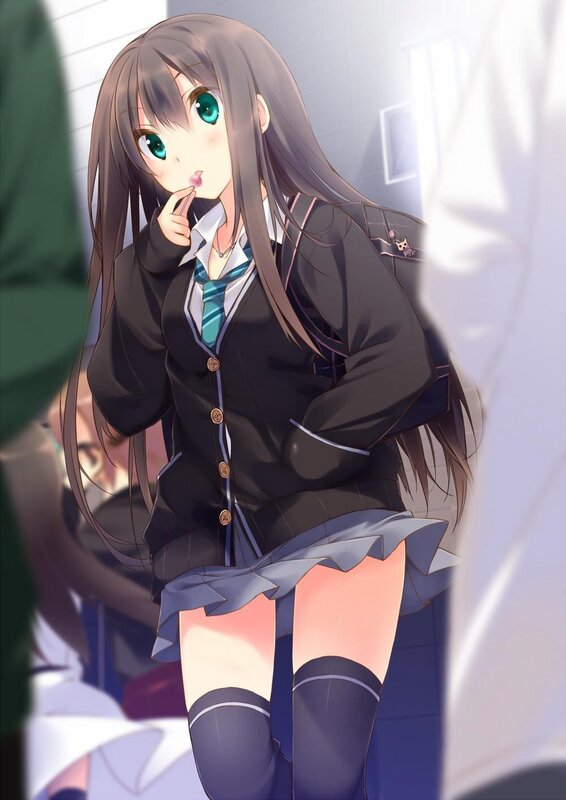 anime girl in school uniform