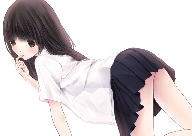 anime girl in school uniform