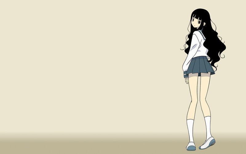 anime girl in school uniform