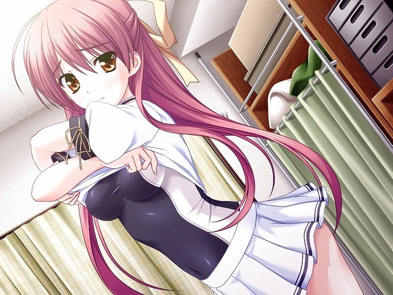 anime girl in school uniform