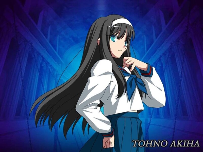 Anime girl in school uniform