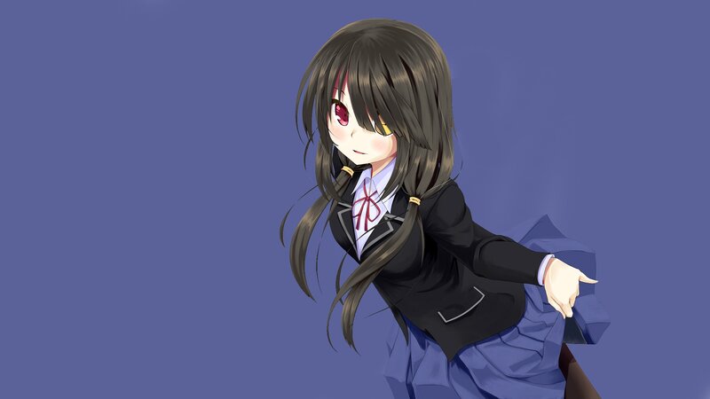 anime girl in school uniform