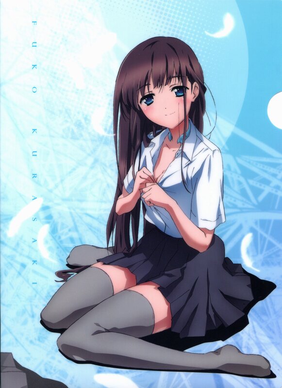 Anime girl in school uniform