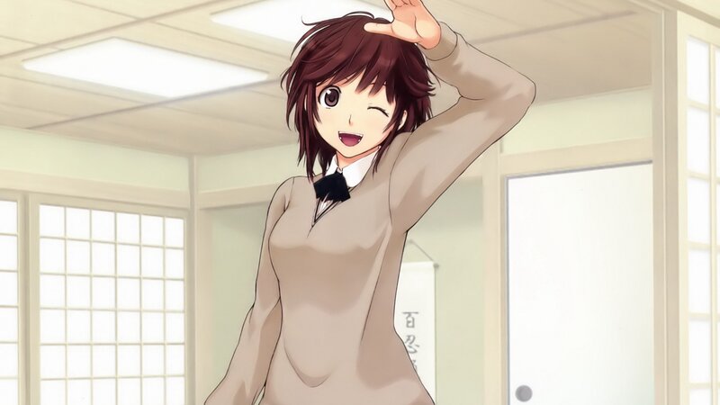 anime girl in school uniform