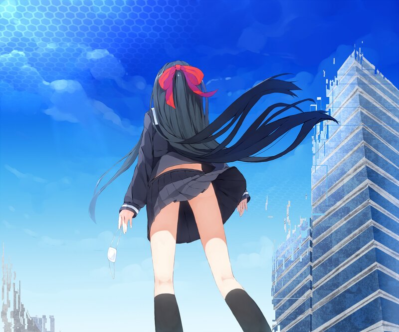 anime girl in school uniform