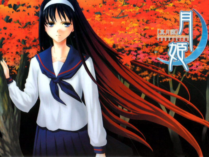 Anime girl in school uniform