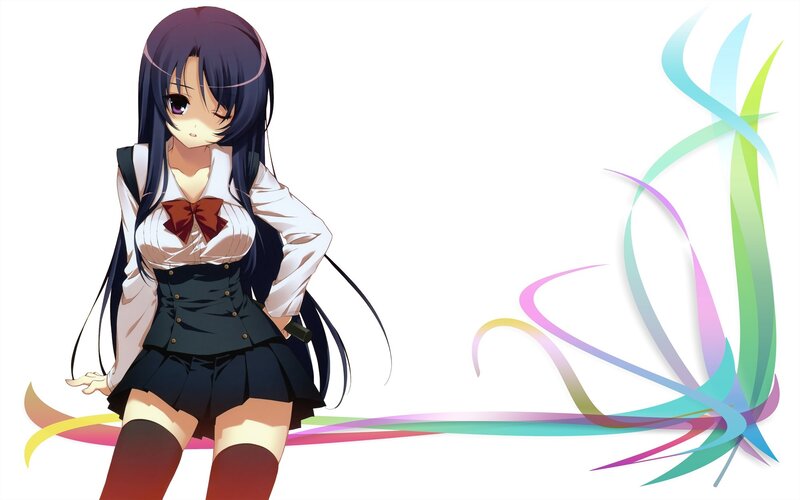 anime girl in school uniform