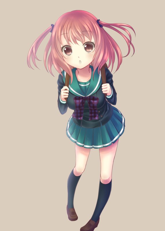 anime girl in school uniform