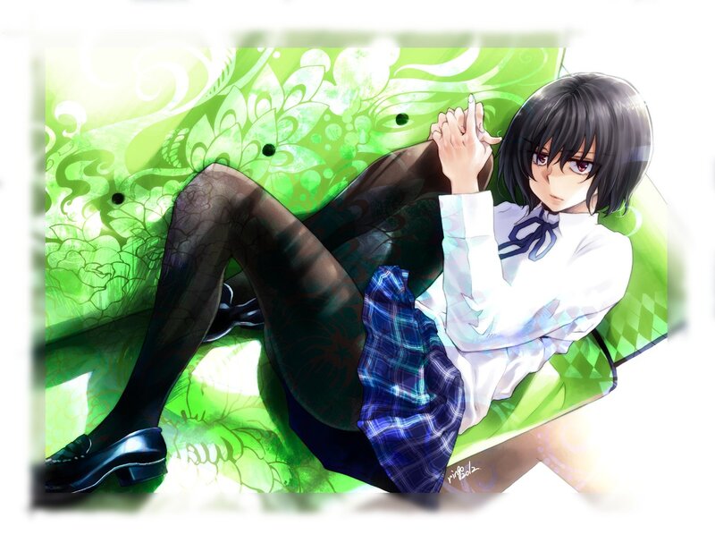 anime girl in school uniform