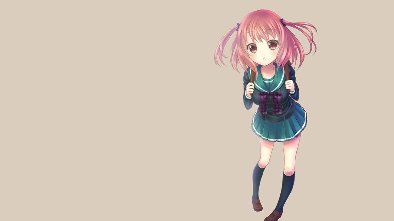 anime girl in school uniform