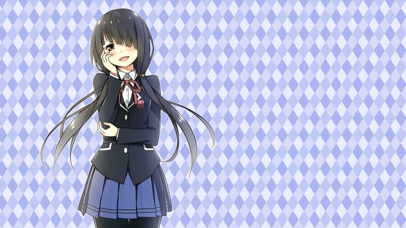 anime girl in school uniform