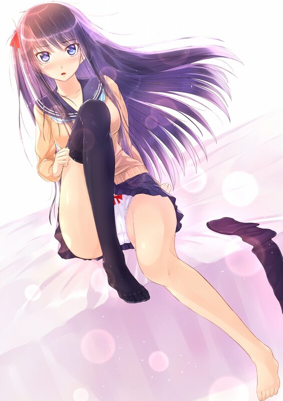 anime girl in school uniform