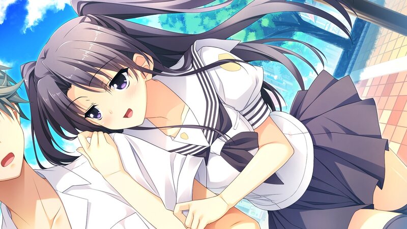 anime girl in school uniform