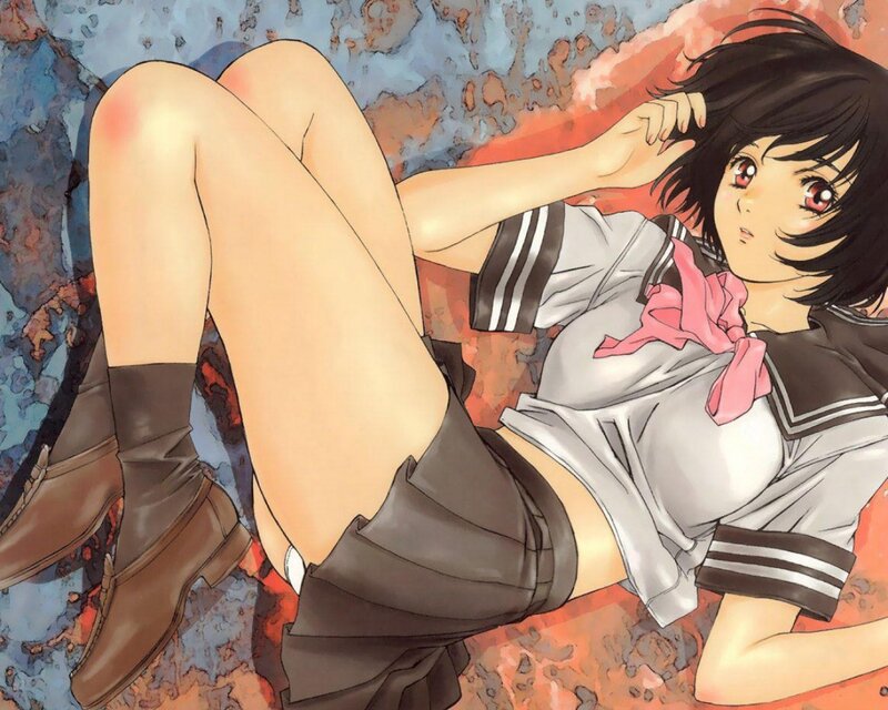 anime girl in school uniform