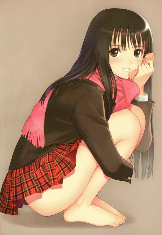 anime girl in school uniform