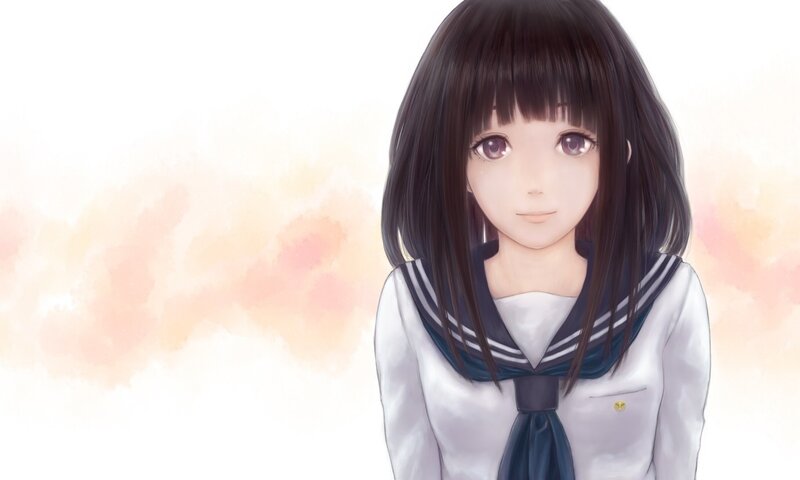 anime girl in school uniform