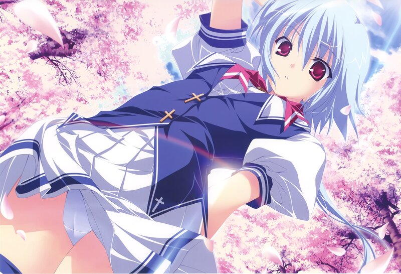 anime girl in school uniform