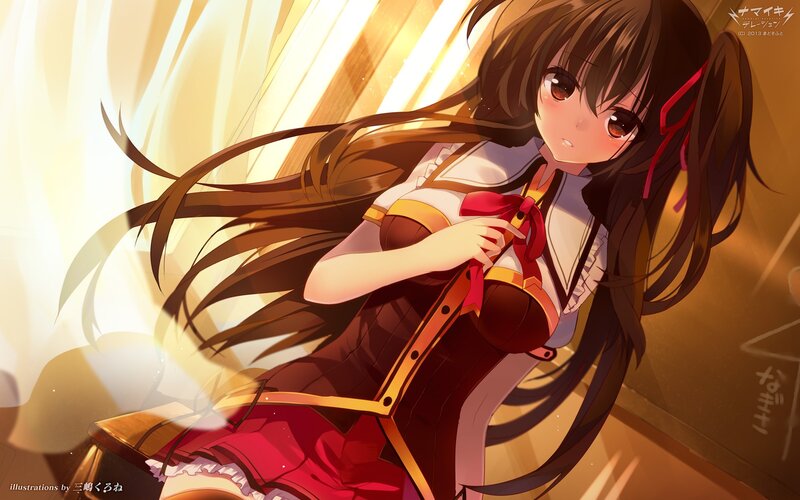 anime girl in school uniform