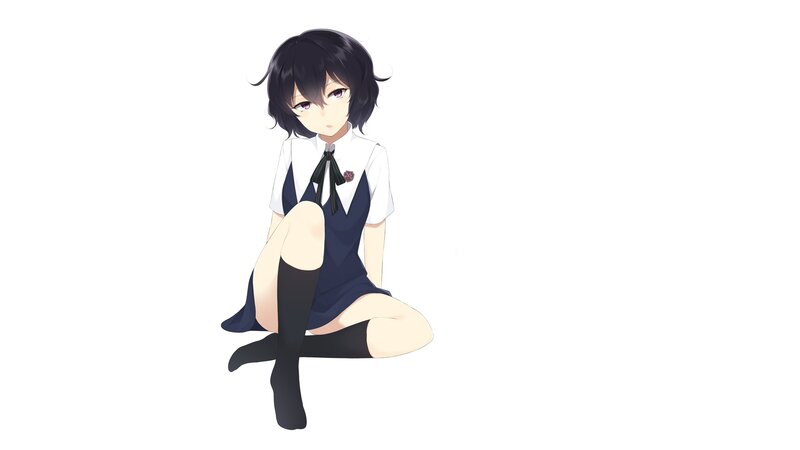 anime girl in school uniform