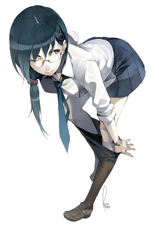anime girl in school uniform