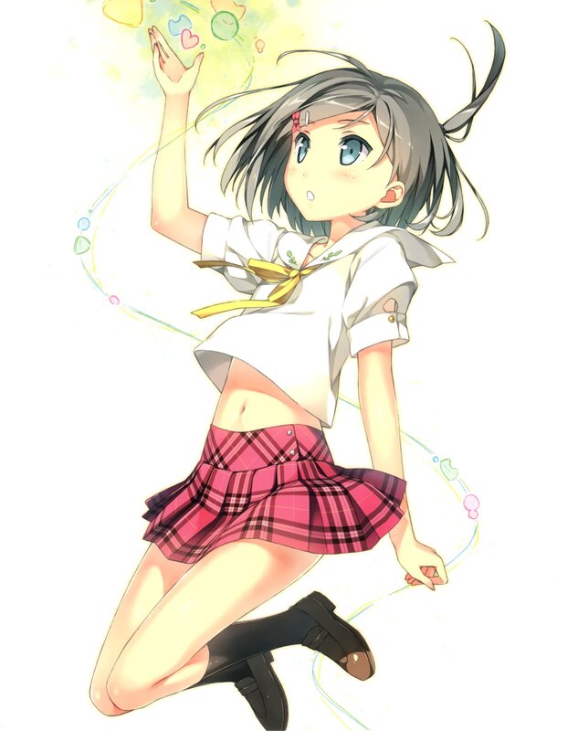 anime girl in school uniform