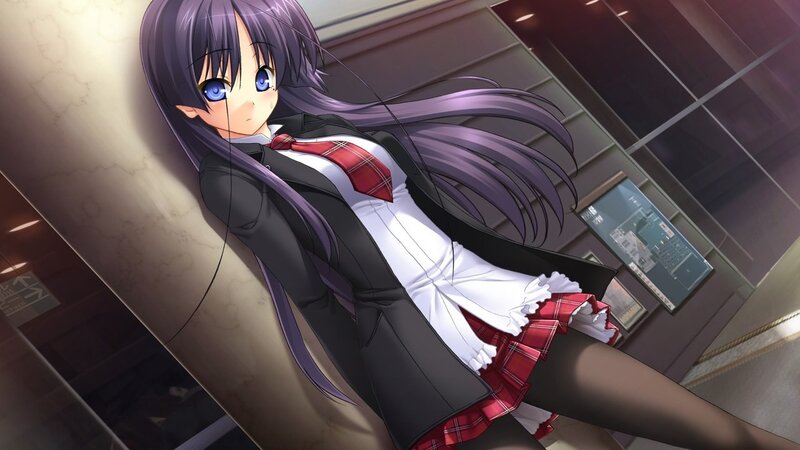 anime girl in school uniform