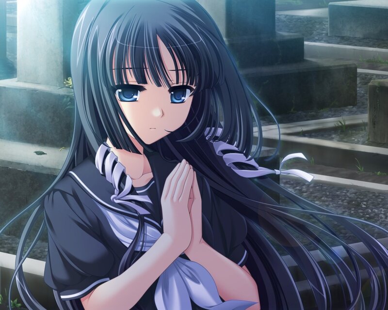 anime girl in school uniform