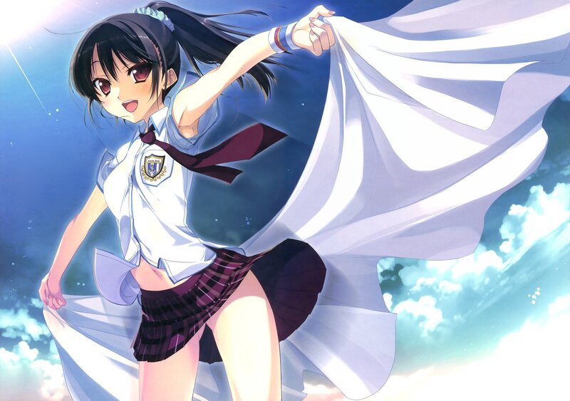 anime girl in school uniform