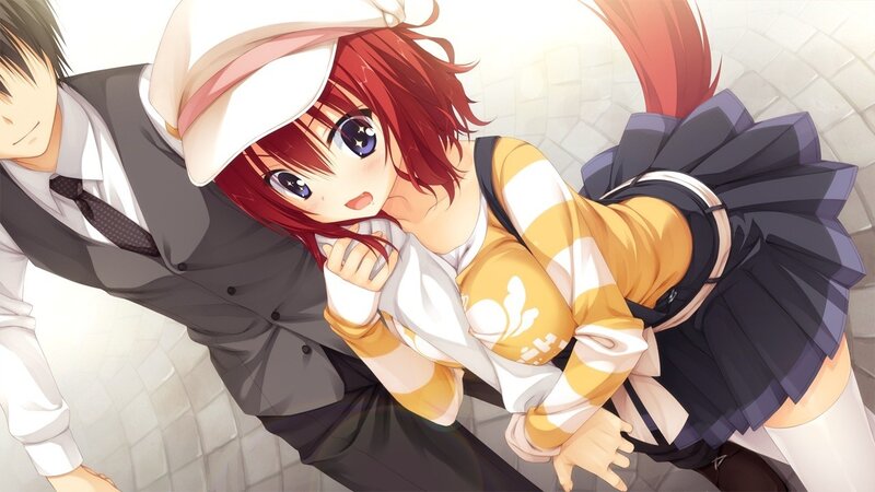 Anime girl in school uniform