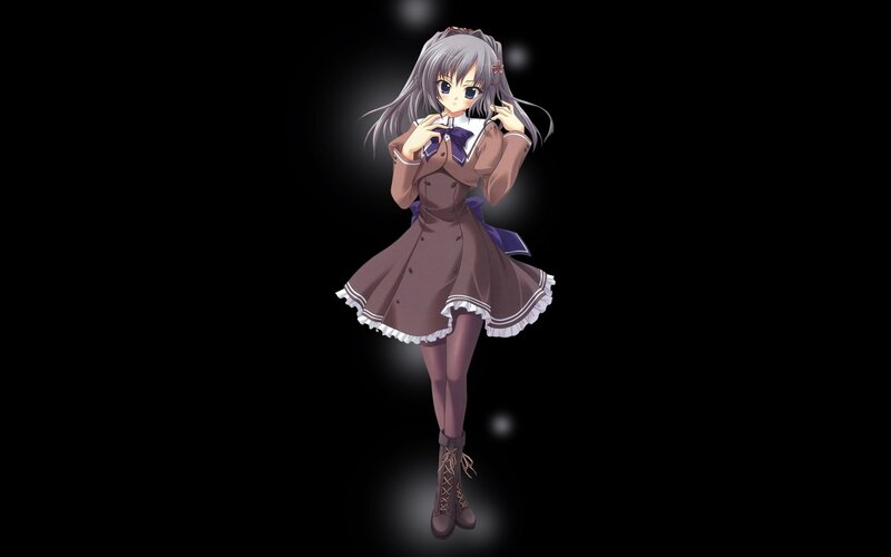 anime girl in school uniform
