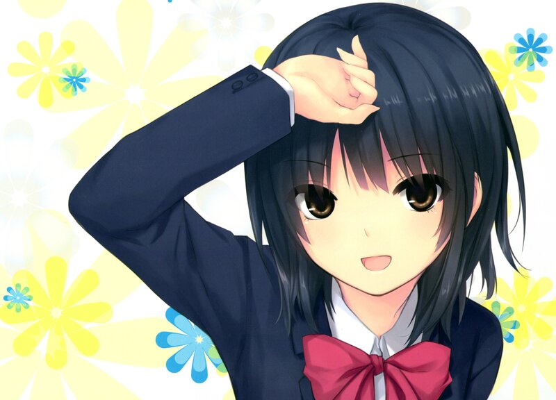 anime girl in school uniform