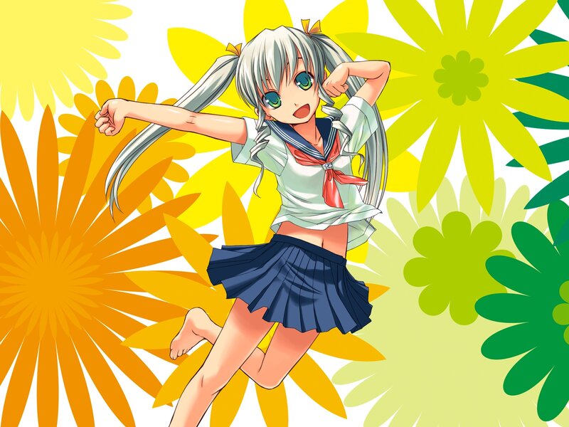 anime girl in school uniform