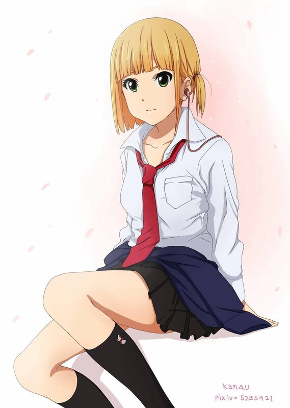 anime girl in school uniform