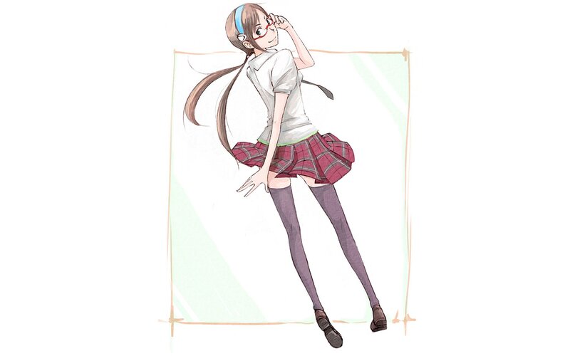 anime girl in school uniform