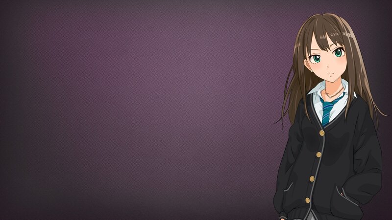 anime girl in school uniform