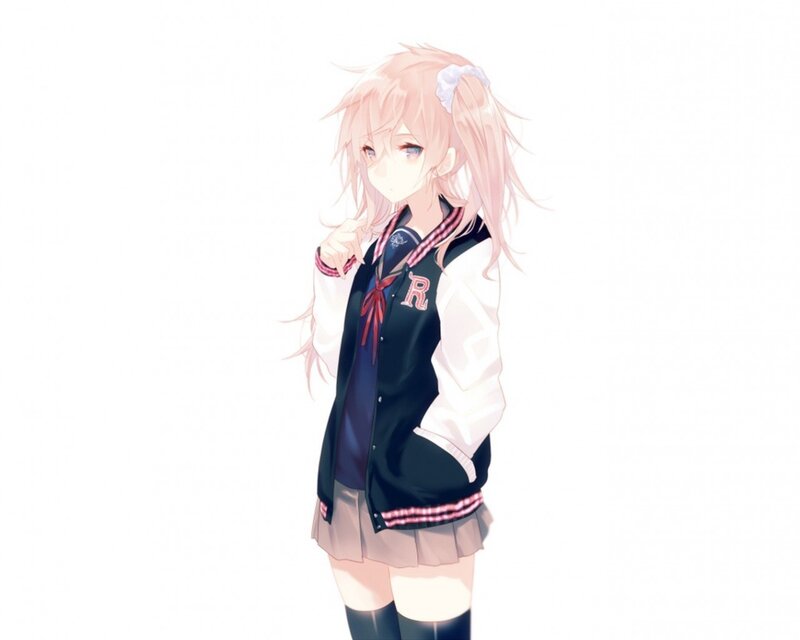 anime girl in school uniform