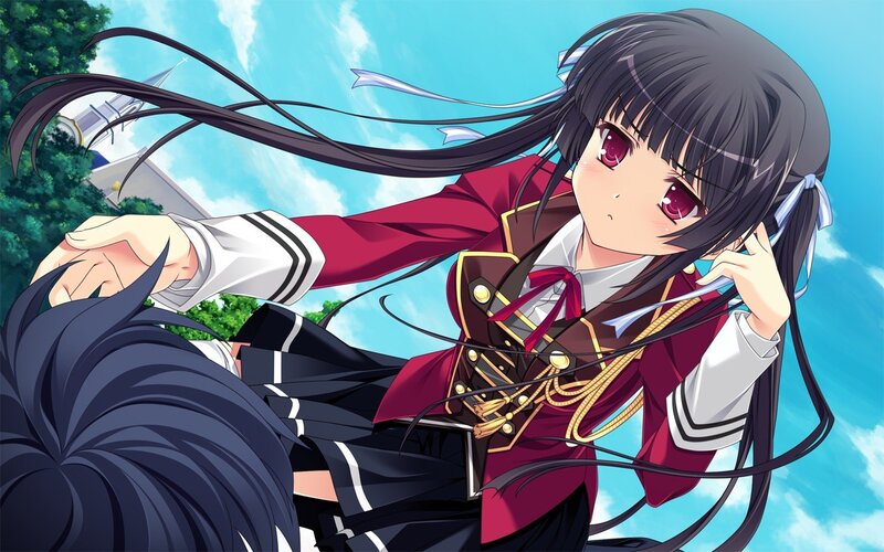 anime girl in school uniform