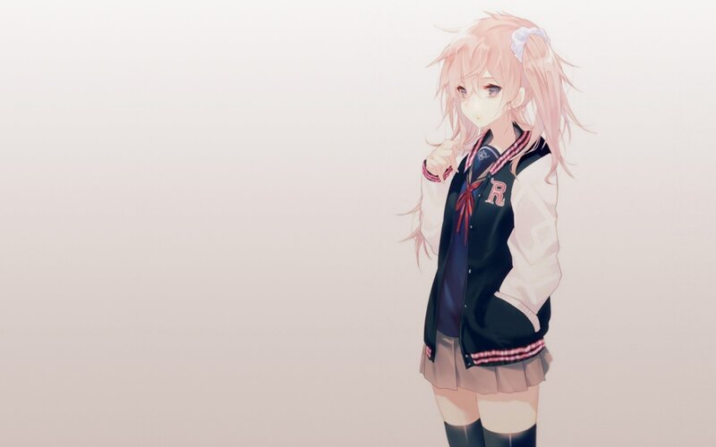 anime girl in school uniform