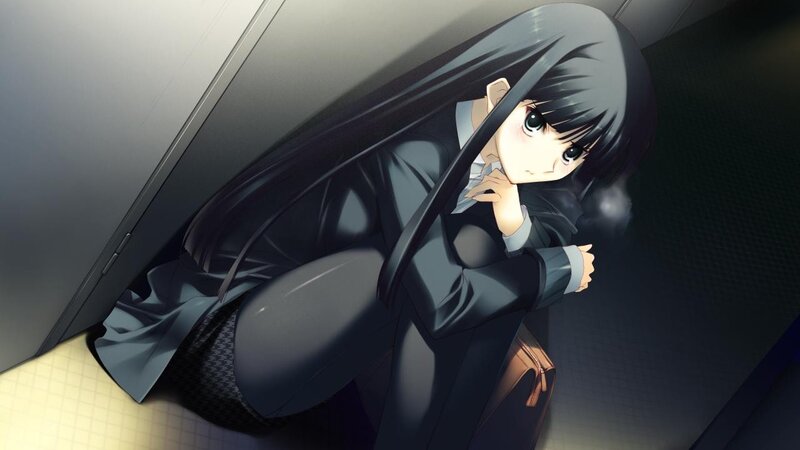 anime girl in school uniform