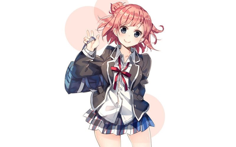 anime girl in school uniform