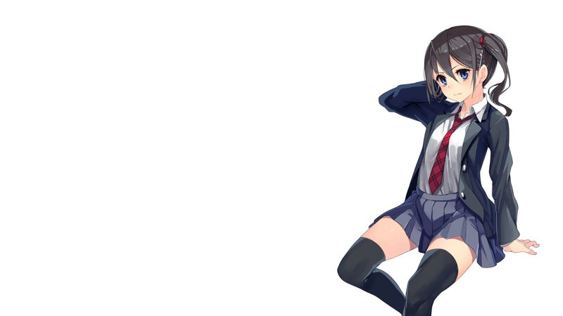 anime girl in school uniform