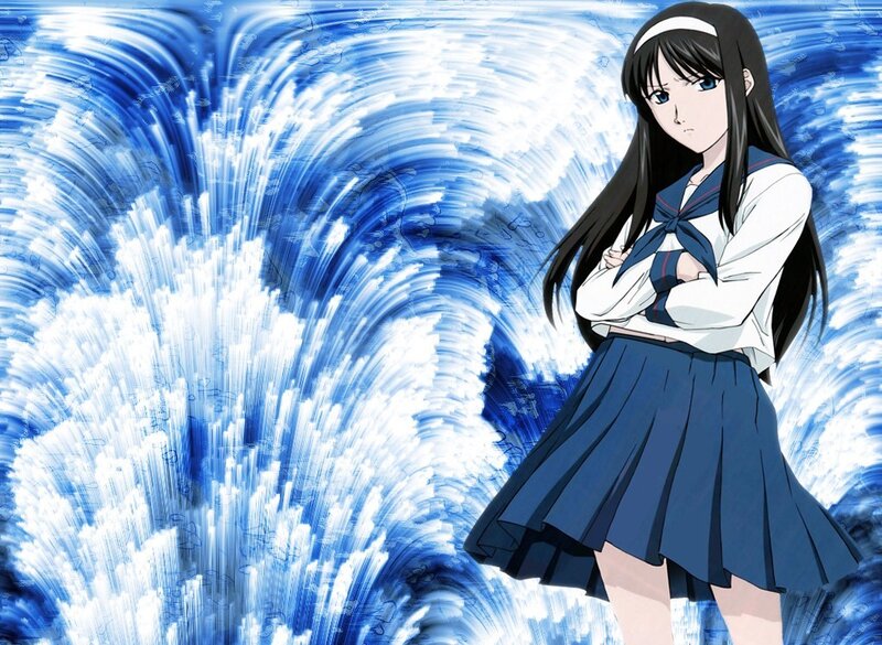 anime girl in school uniform