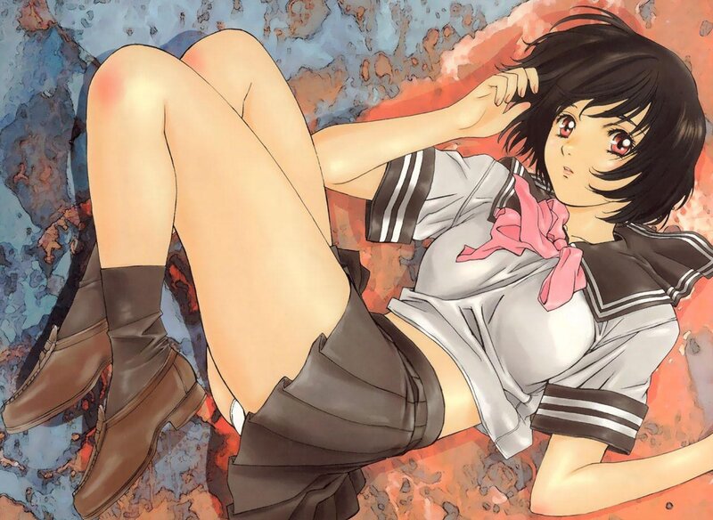 anime girl in school uniform