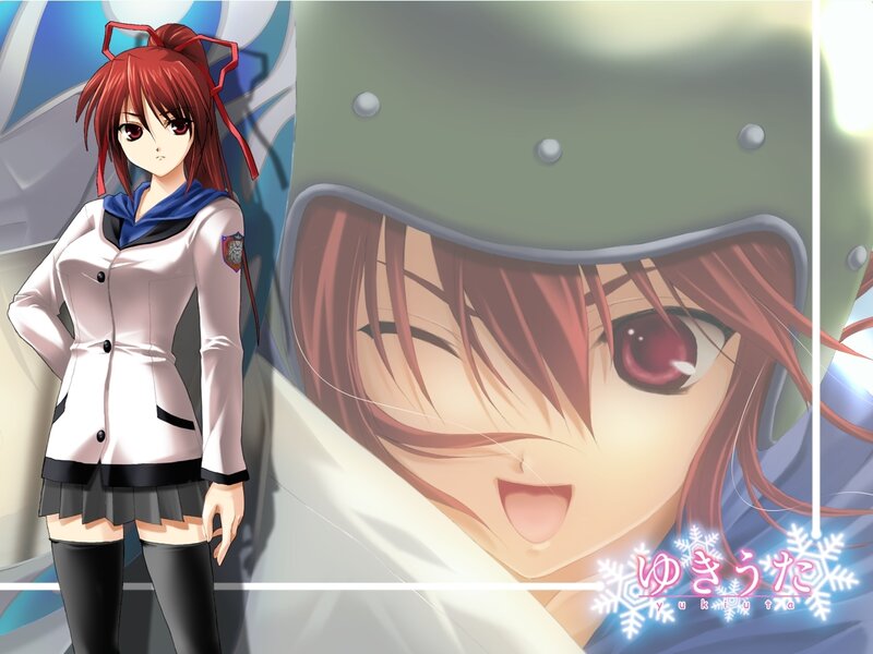 Anime girl in school uniform