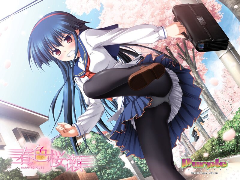 Anime girl in school uniform