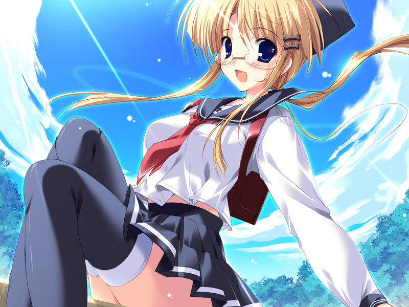 anime girl in school uniform
