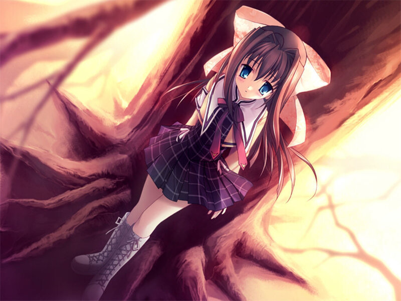 anime girl in school uniform