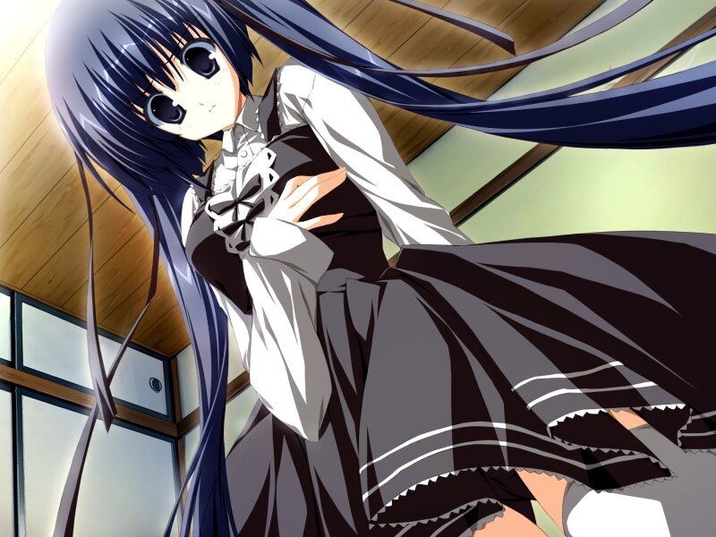 anime girl in school uniform