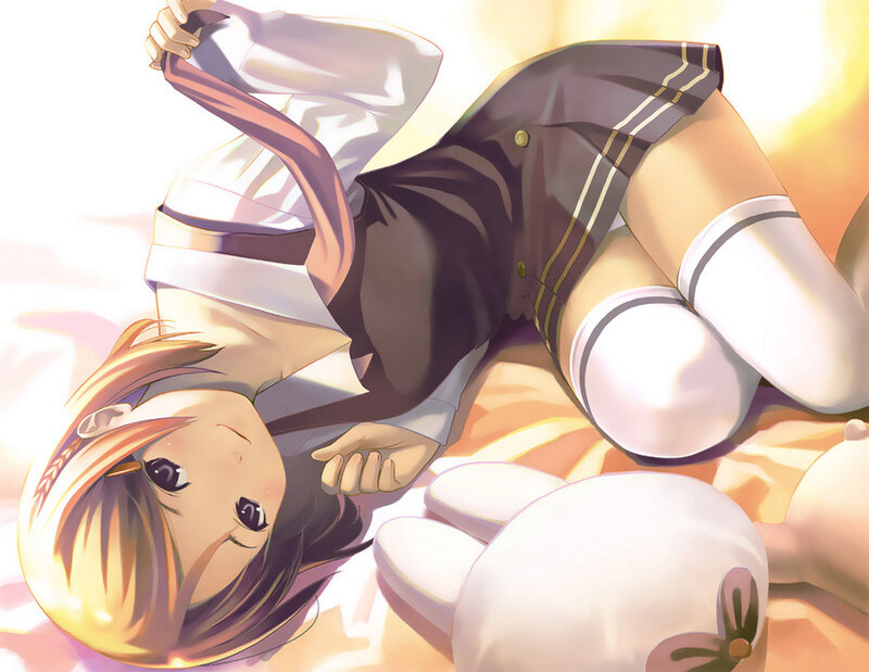 anime girl in school uniform