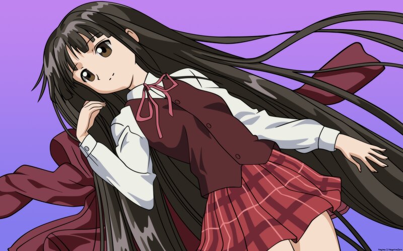 anime girl in school uniform